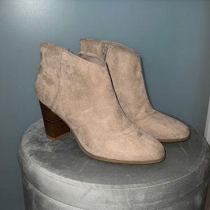 Tan booties
